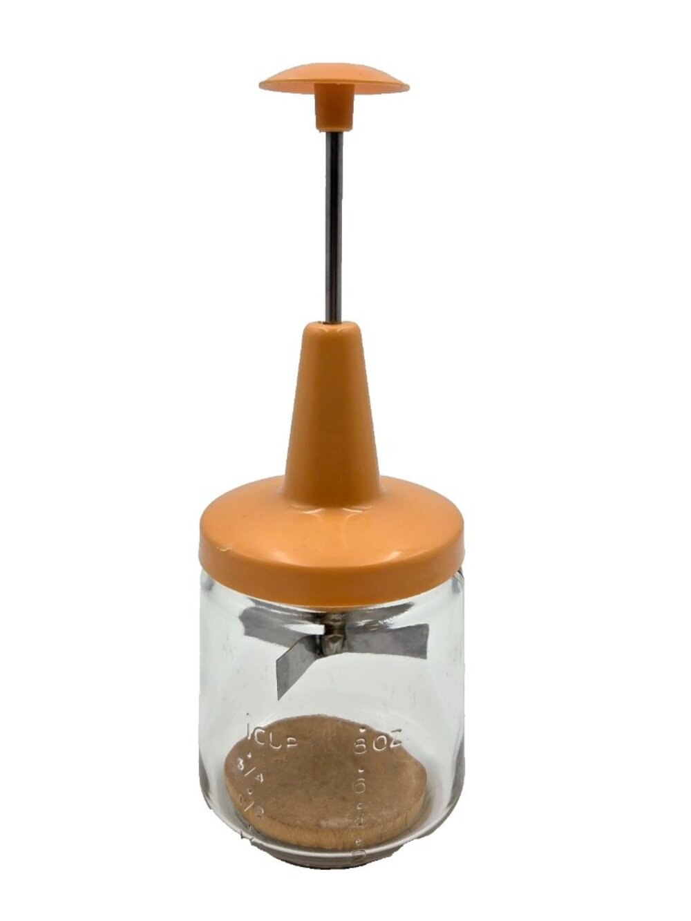 1960s Vintage Androck Glass Nut Food Chopper Grinder Peach Canada Read